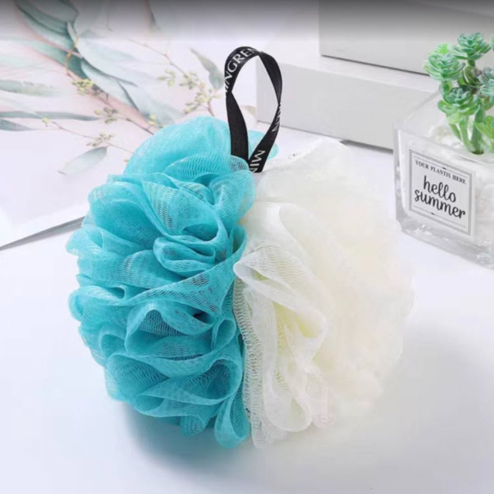 SOLD Bath Ball Scrubber! Teal & White